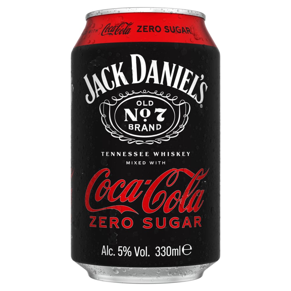 Alk. kokt. Jack Daniels & Cola Zero 5% 0,33l