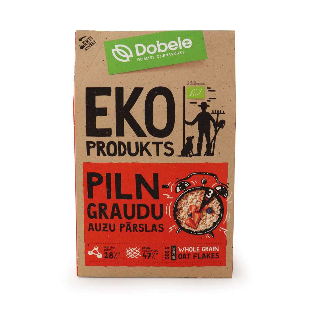 Pilngraudu auzu pārslas Dobele EKO 500g