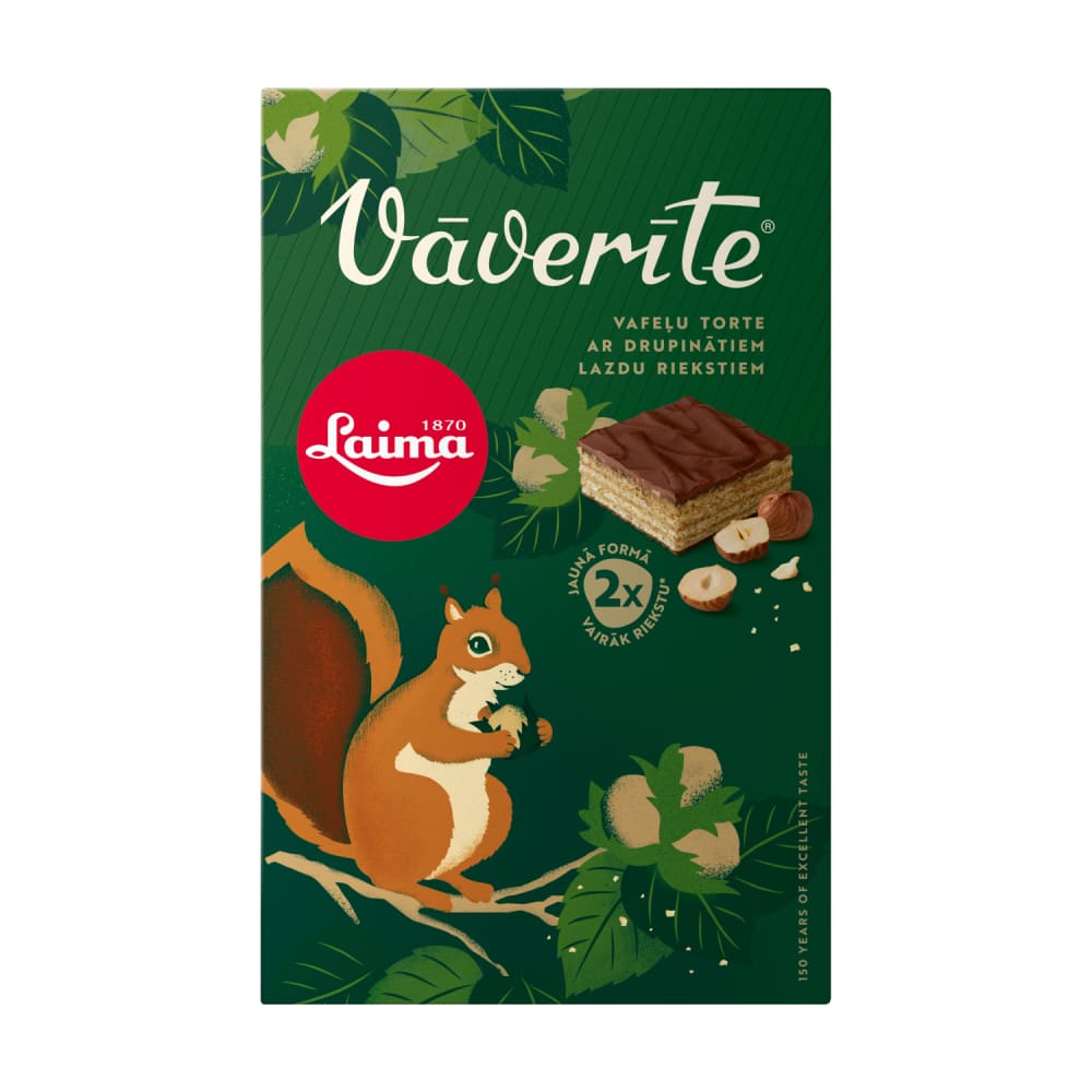 Vafeļu torte Vāverīte glazēta 350g