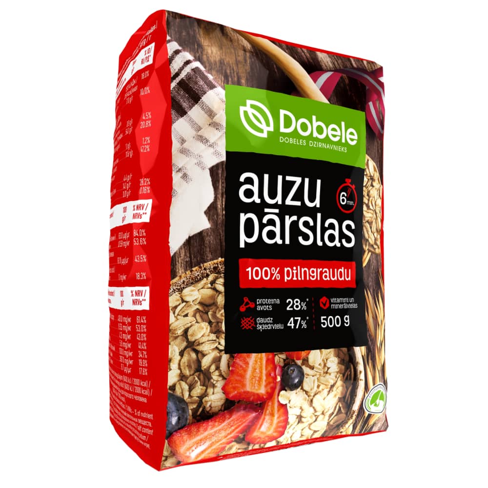 Pilngraudu auzu pārslas Dobele 500g