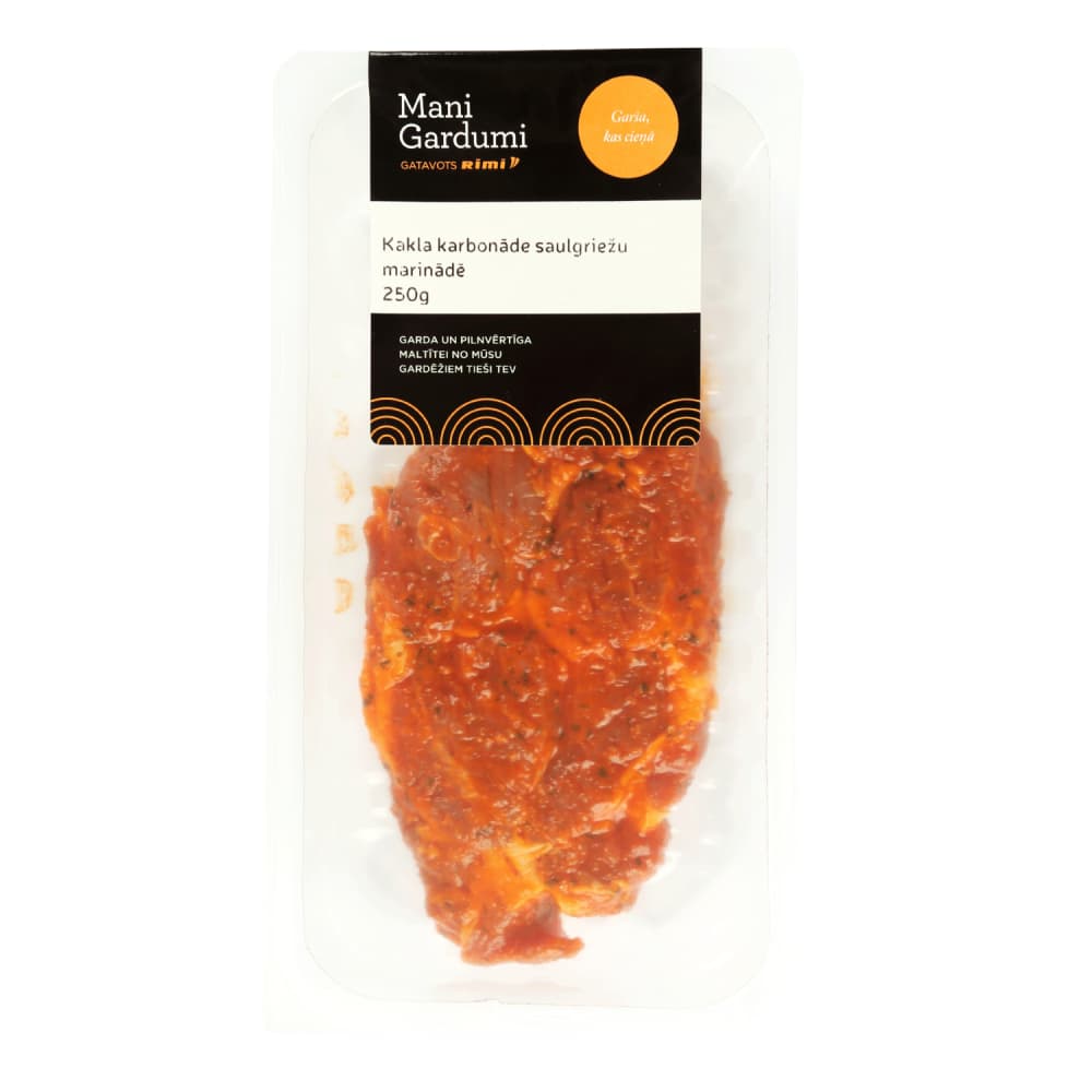 Kakla karbonāde saulgriežu marinādē 250g