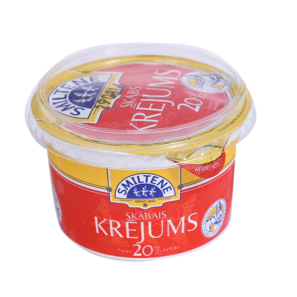 Skābais krējums Smiltene 20% 200g