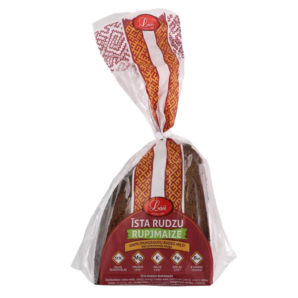 Īsta rupjmaize Lāči no lielā kukuļa 400g
