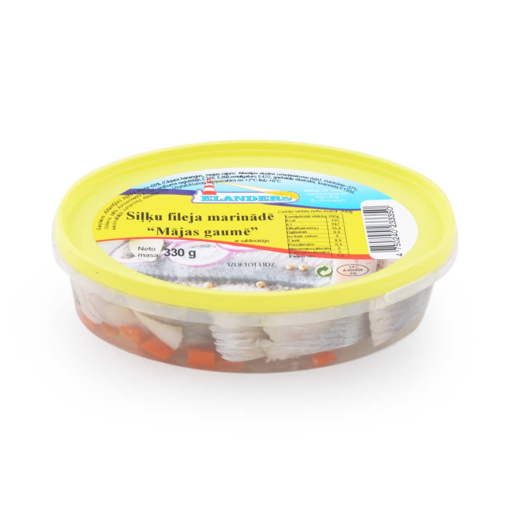 Siļķe mājas gaumē marinēta 330g/200g