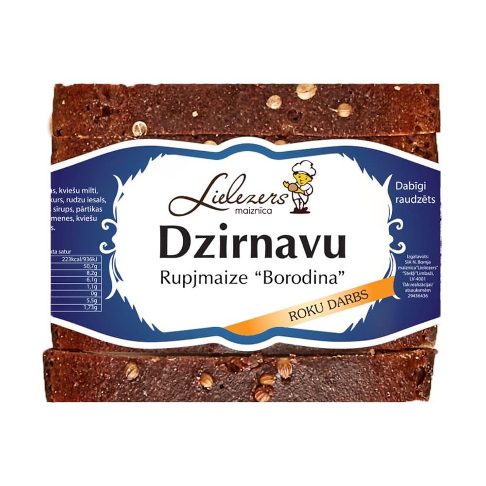 Rupjmaize Dzirnavu Borodina 250g
