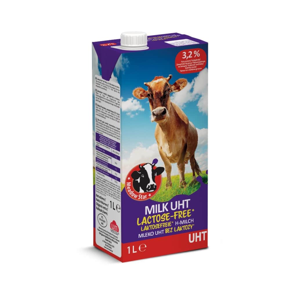 Piens Meadow Star bez laktozes UHT 3,2% 1l