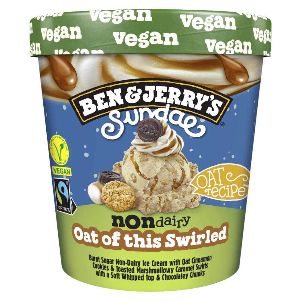Saldējums B&J Sundae Swirl. Vegan 427ml/342g