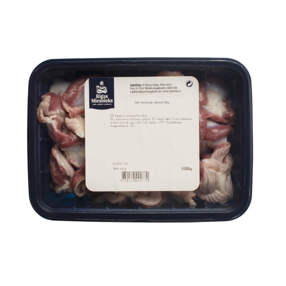 Cāļa muskuļkuņģi Rīgas Miesnieks 500g