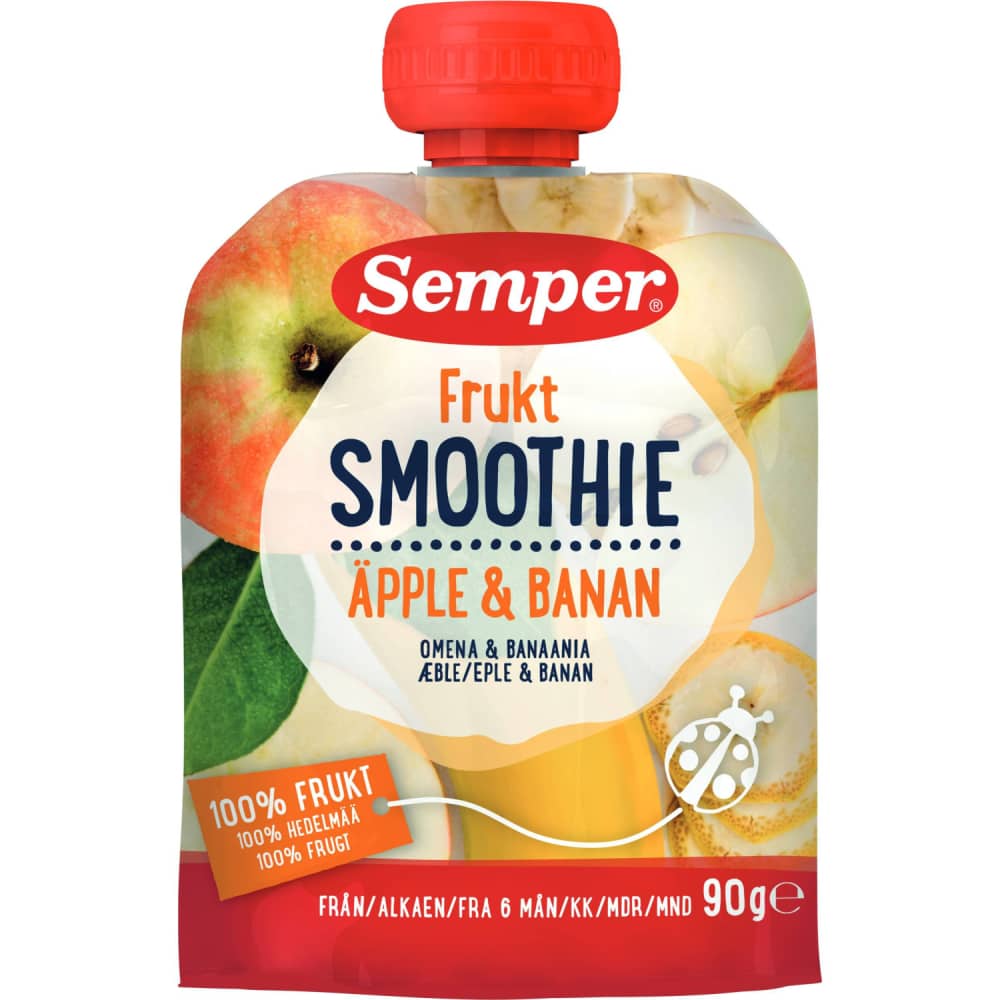 Biezsula Semper ābolu, banānu 6m. 90g