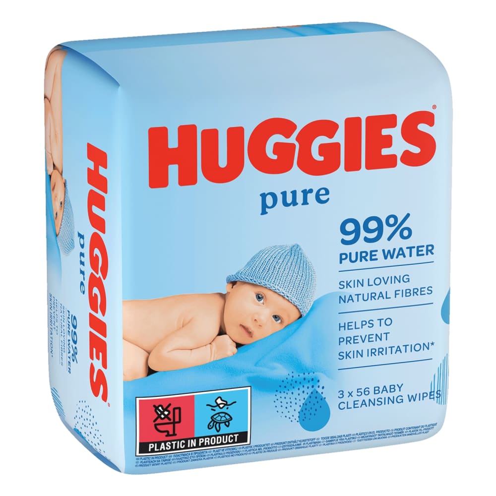 Mitrās salvetes Huggies Pure 3x56gb