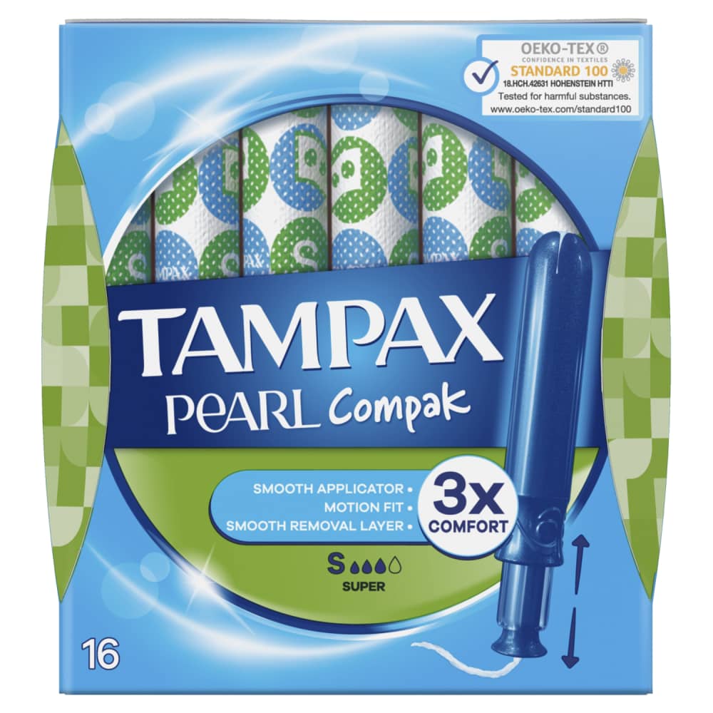 Tamponi Tampax Compak Pearl Super 16 gab
