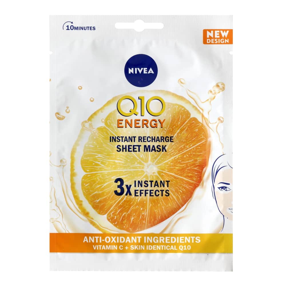 Auduma maska Nivea Q10 PLUS C 10 minūšu
