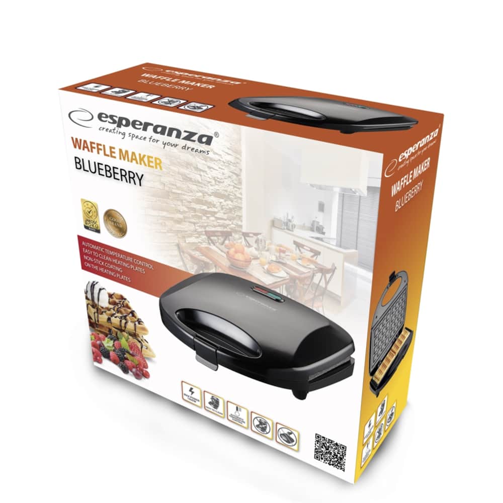 Vafeļu panna Blueberry, 1000W