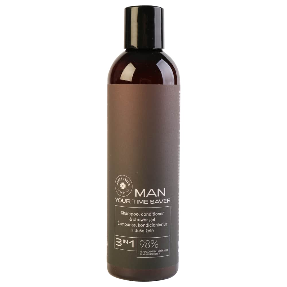 Šampūns 3in1 Green Feels Man 250ml