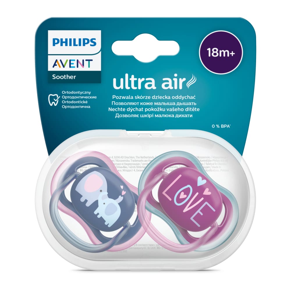Knupītis Philips 18M+ rozā 2 gab