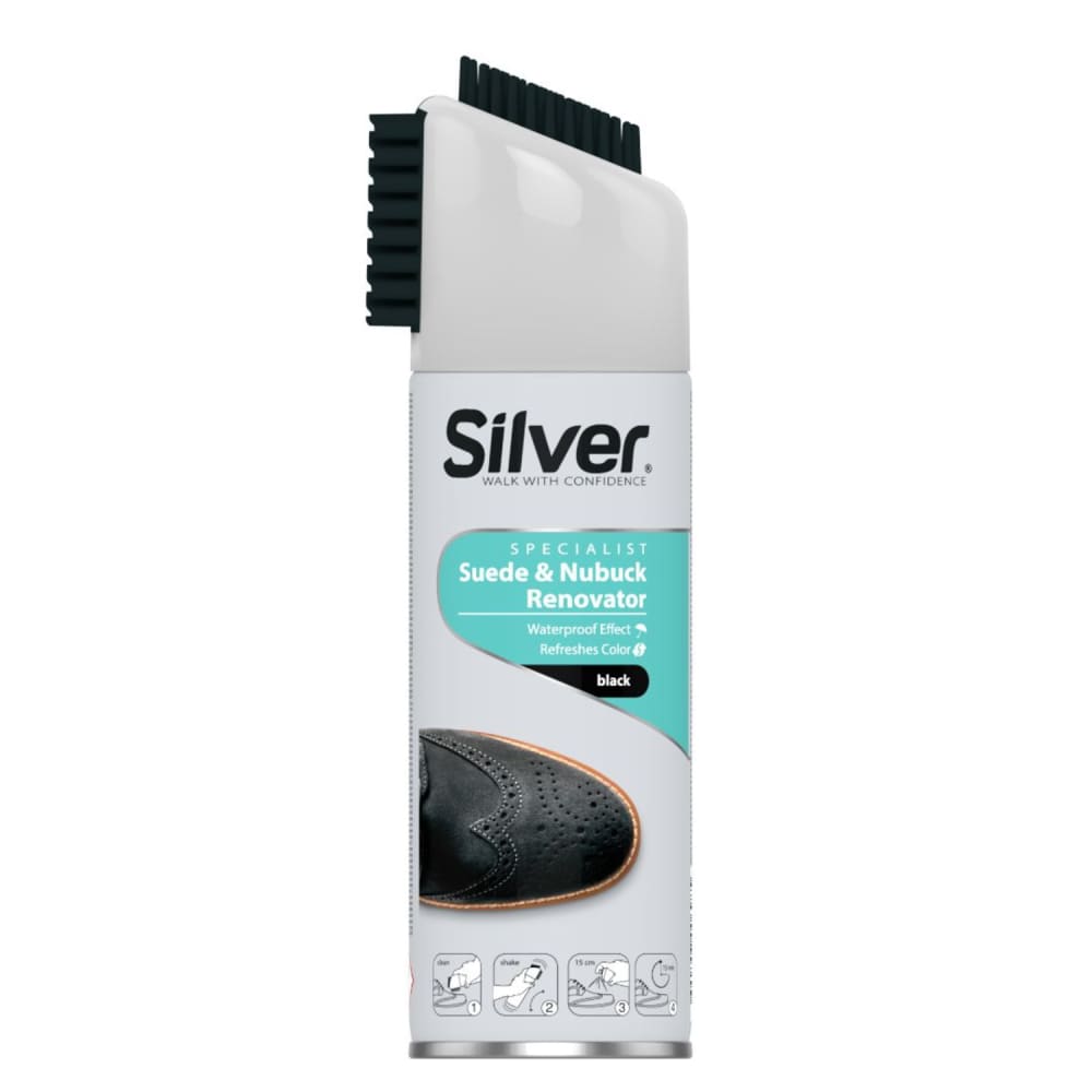 Atj līdz.Silver suede&nubuck melns 250ml