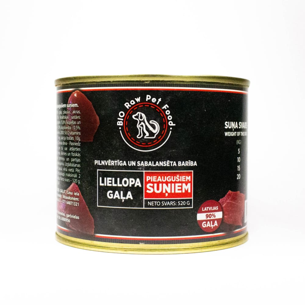 Suņiem liellops Latvijas Gaļa 520g