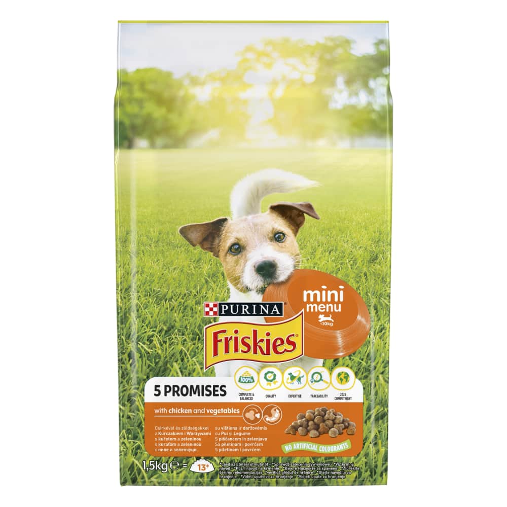 Suņu barība Friskies ar vistas 1.5kg