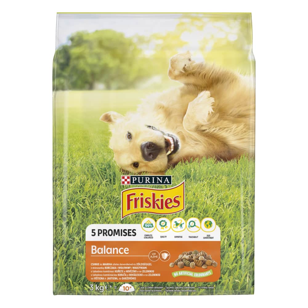 Suņu barība Friskies ar vistas gaļu 3kg