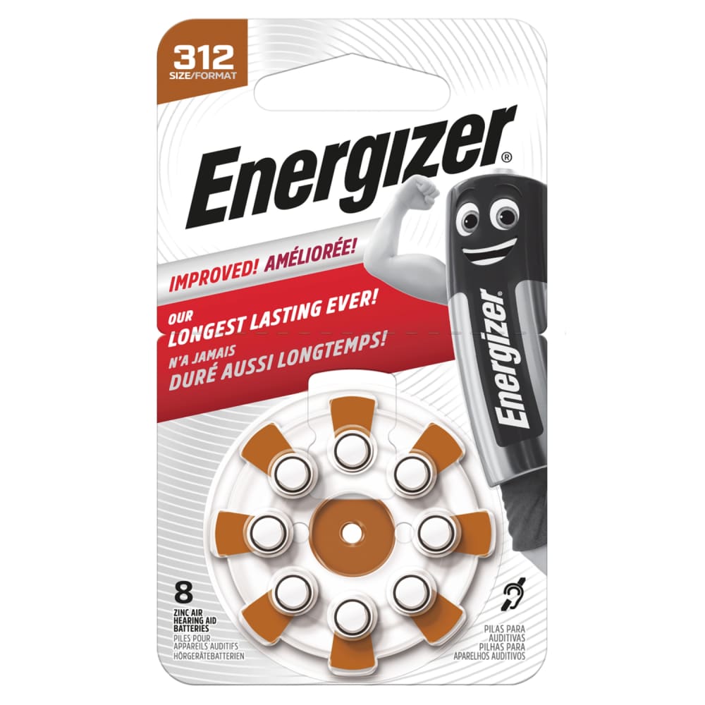 Dz.aparātu baterijas Energizer 312, 8gab
