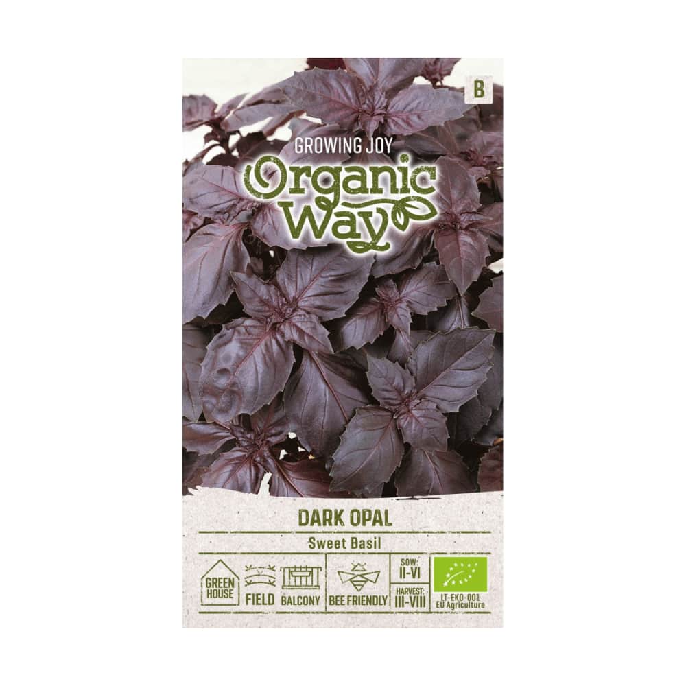 Sēklas ORGANIC WAY Baziliki Dark Opal OW