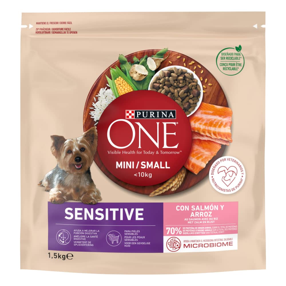 S. bar. suņiem Purina One Mini ar lasi 1,5kg