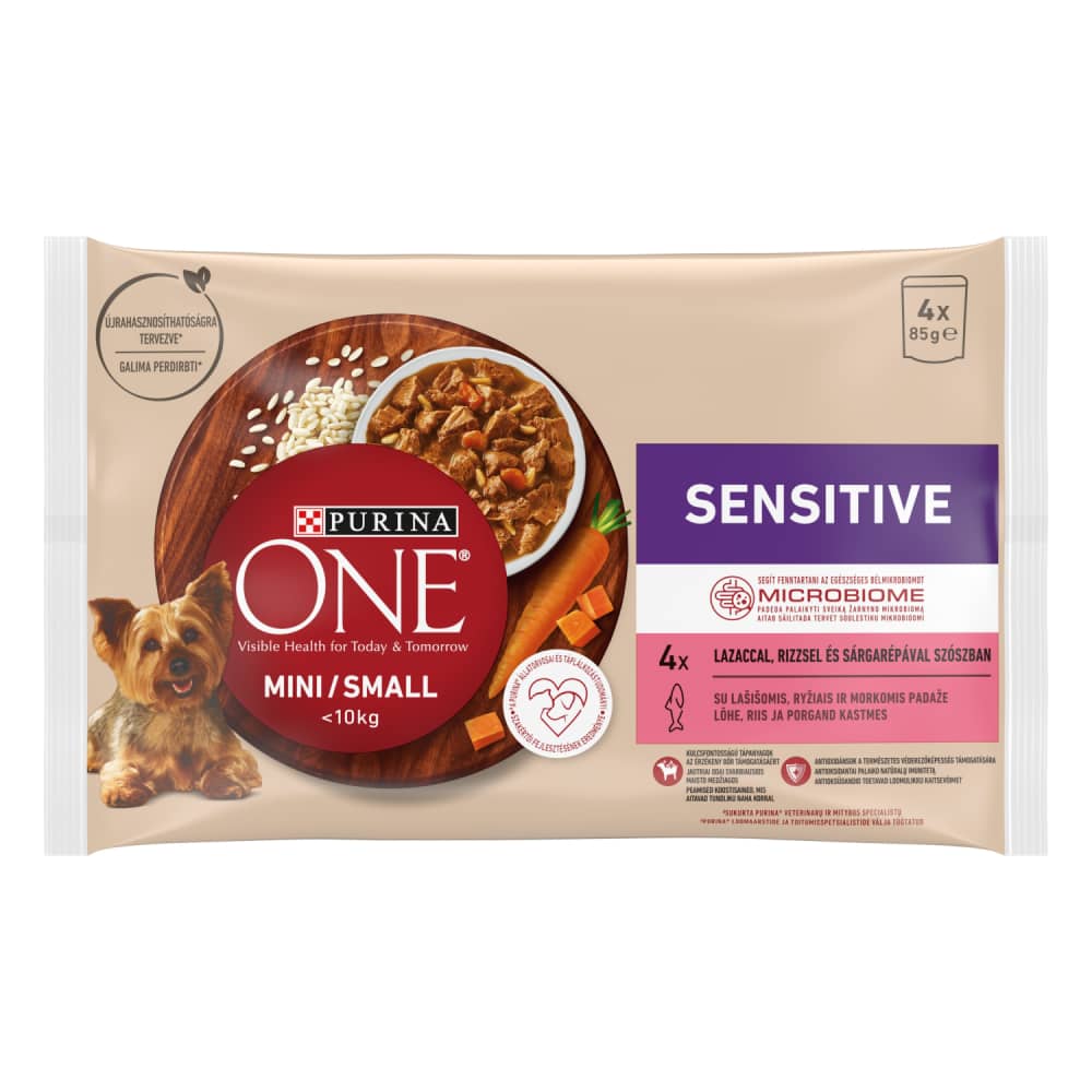 Kons. suņiem Purina One <10kg sensitive 4x85g
