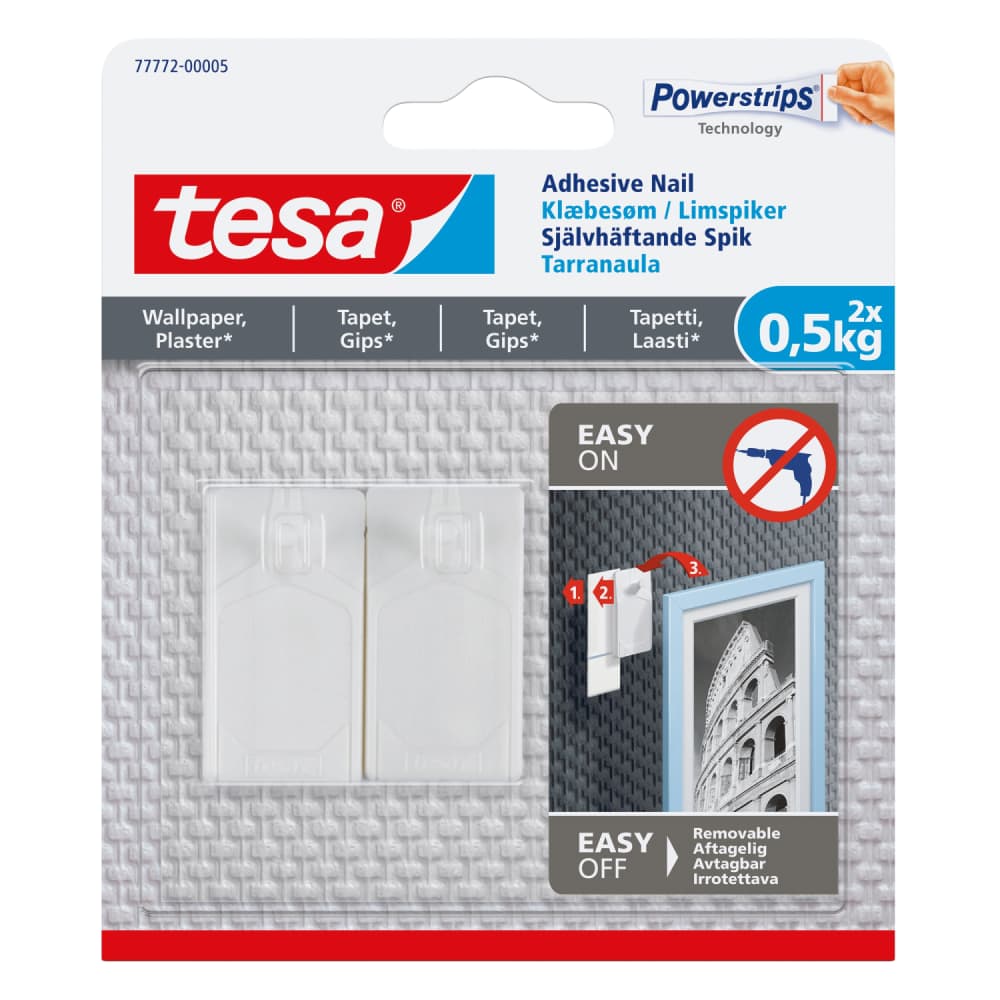 Līmējamais āķis Tesa 2 gabx0,5kg 77772
