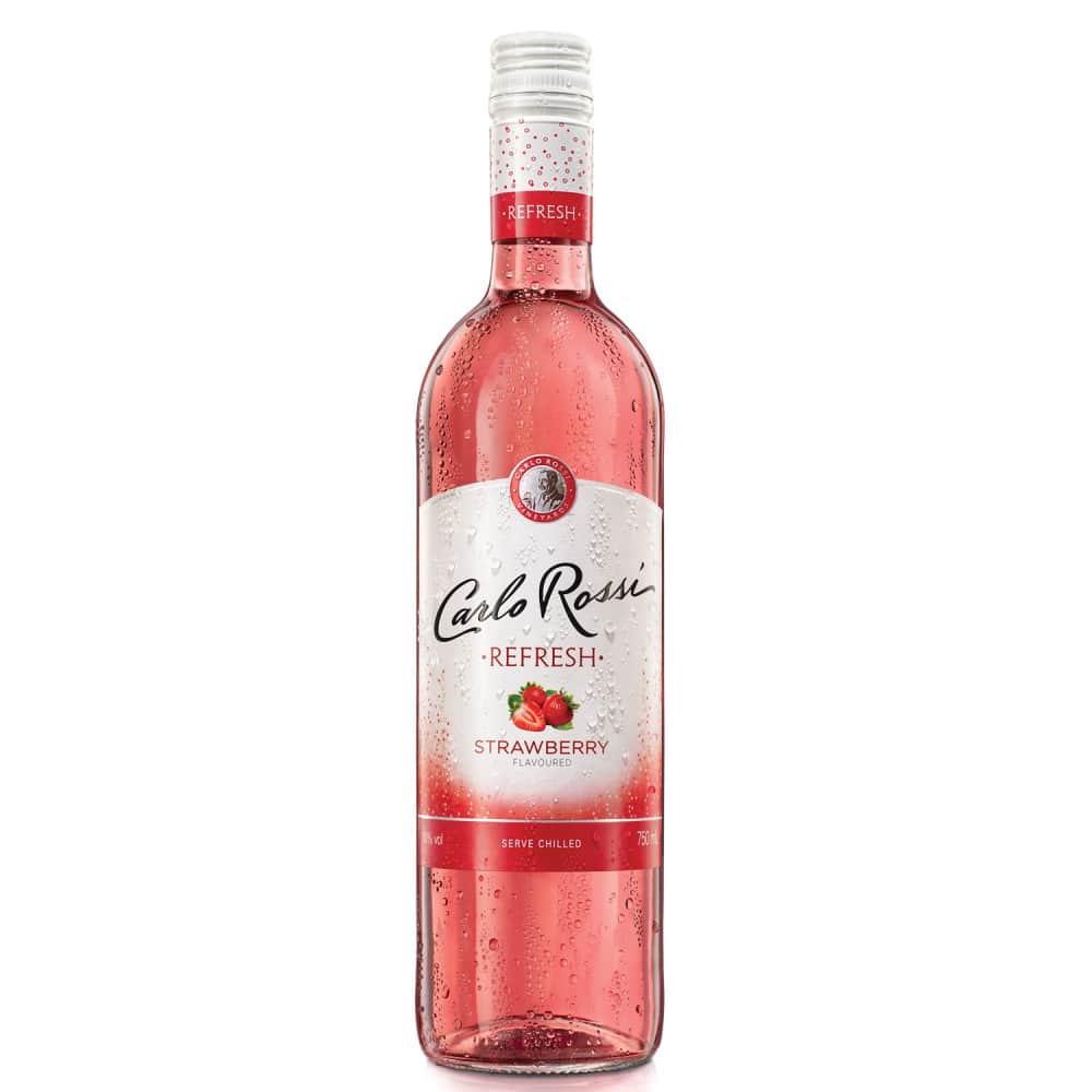 Arom. vīn. dzēr. Carlo Rossi zemeņu 10% 0,75l