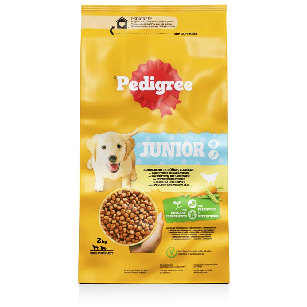 S.bar.suņ. Pedigree Junior mājp.,dārzeņ. 2kg