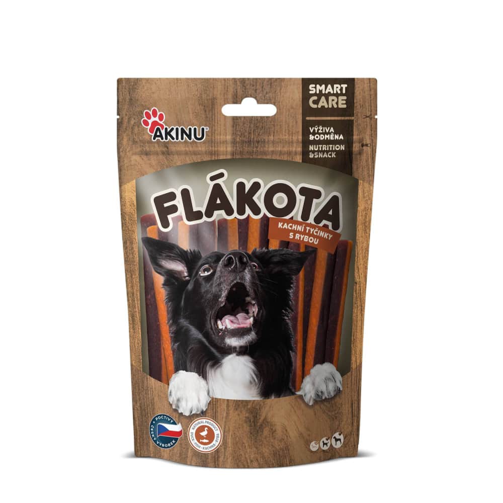 Pīļu un zivju nūjiņas suņiem Flakota 100g