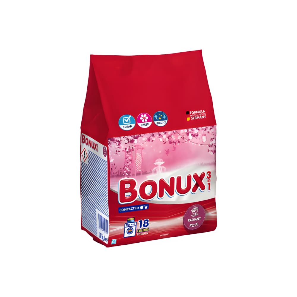 Veļas pulveris Bonux Radiant Rose 18MR 1,17kg