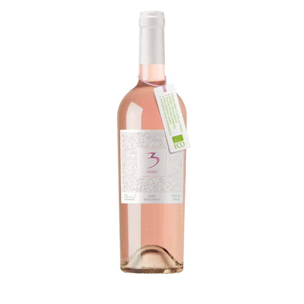 Rozā vīns 3 Passo BIO, sauss 12% 0,75l