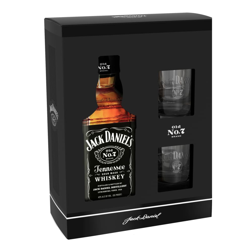 Viskijs Jack Daniels 40% 0,7l + 2 glāzes