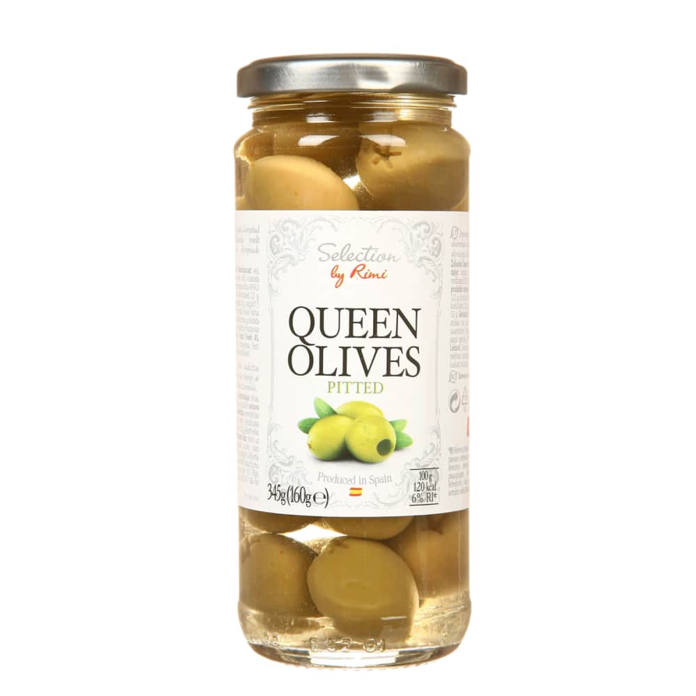 Zaļās olīvas Selection bez kauliņ. 345g/160g