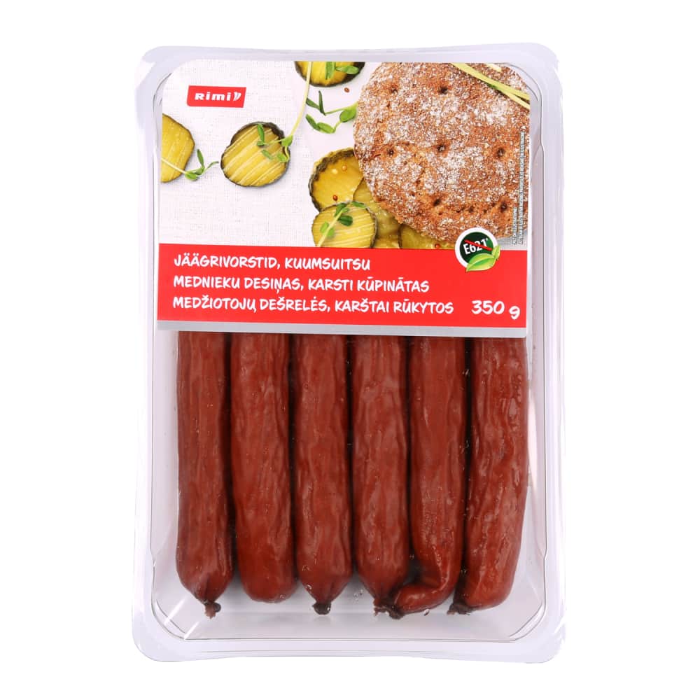 Mednieku desiņas Rimi karsti kūpinātas 350g