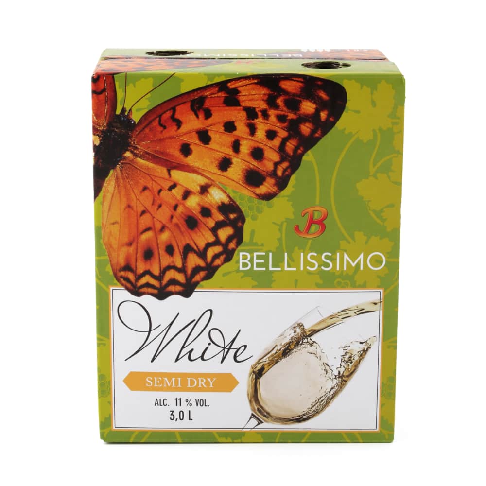 Baltvīns Bellissimo pussausais 11% 3l