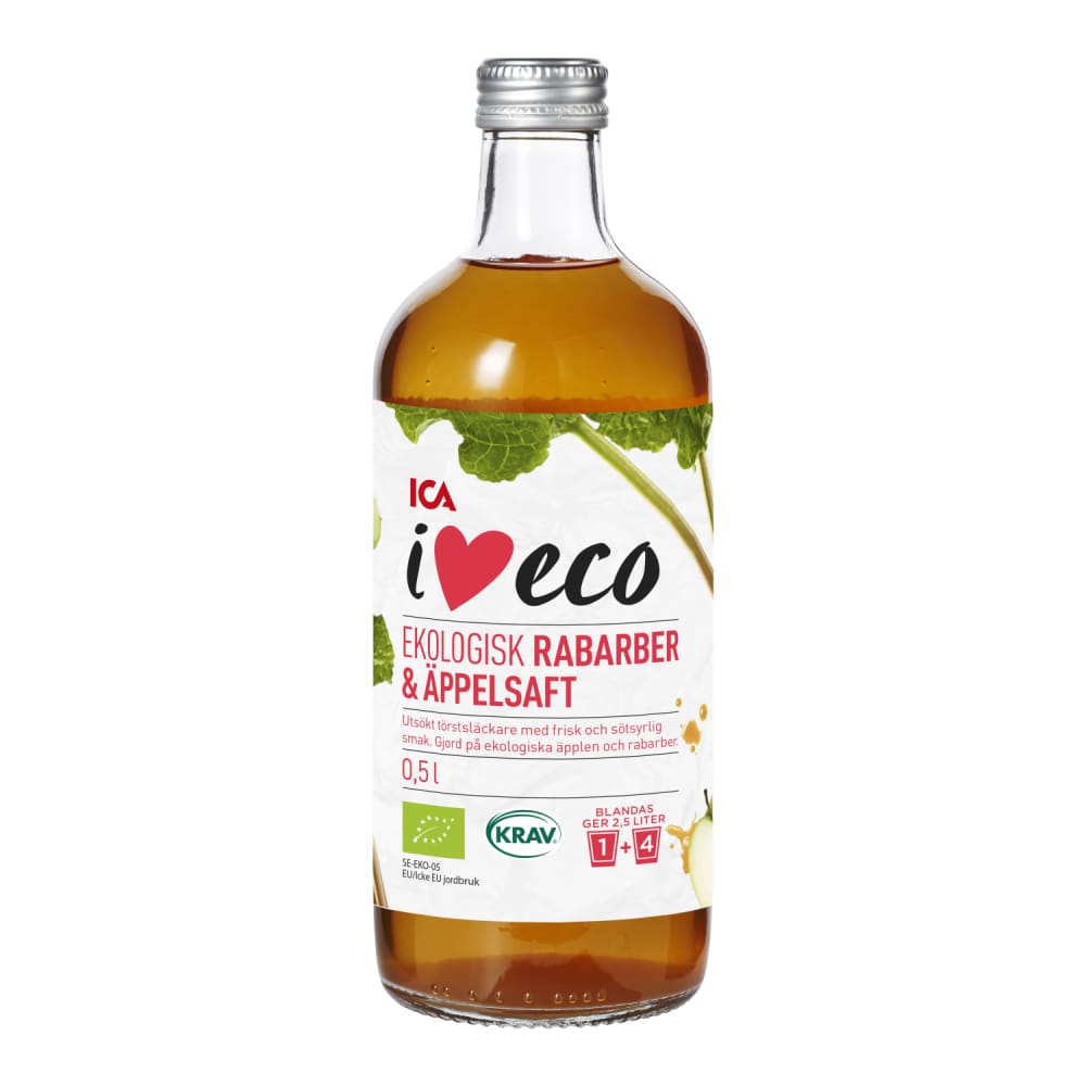 Sīrups I Love Eco rabarberu, ābolu 0,5l