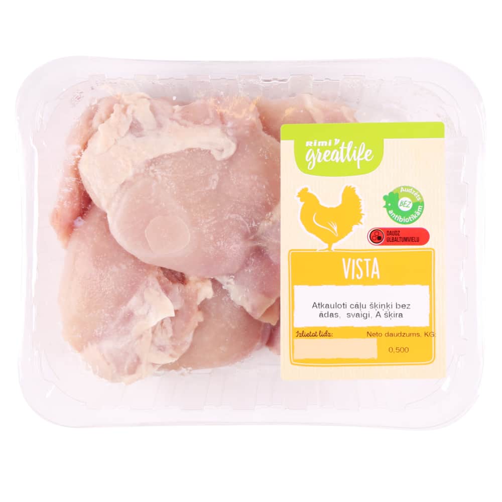 Atkauloti cāļu šķiņķi bez ādas GreatLife 500g