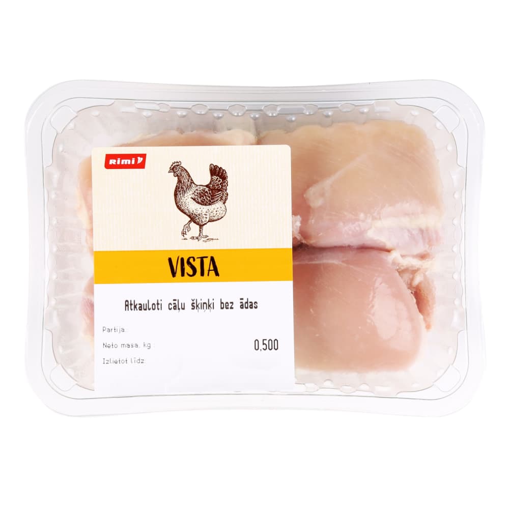 Atkauloti cāļu šķiņķi bez ādas Rimi 500g