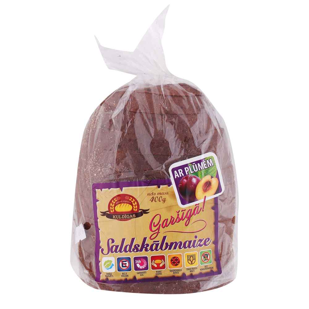 Saldskābmaize Kuldīgas Garšīgā ar plūmēm 400g