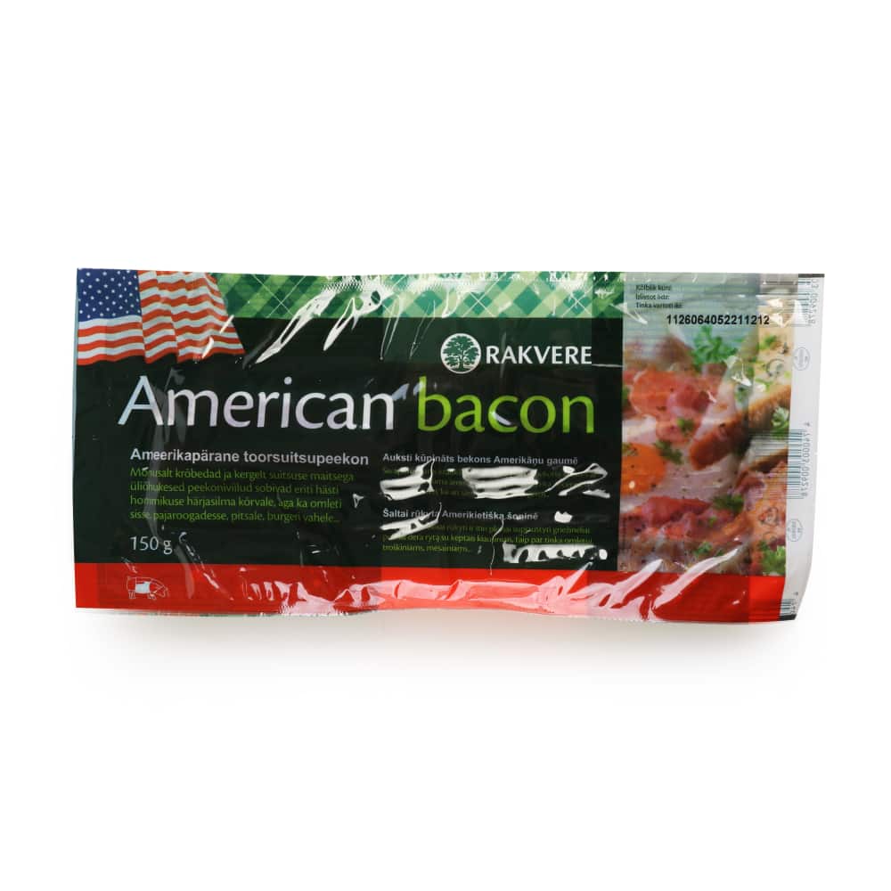 Bekons amerikāņu gaumē a/k šķēlēs 150g