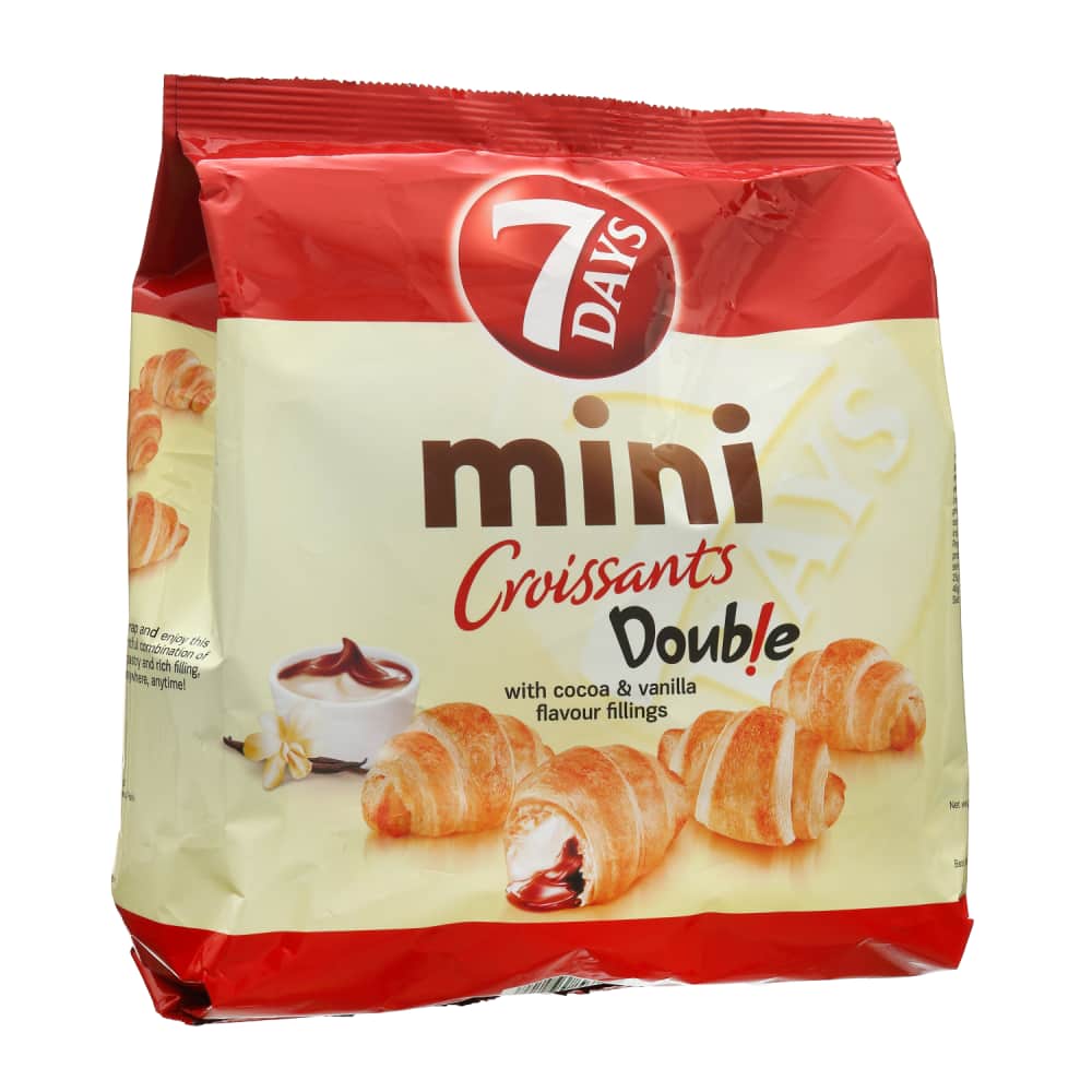Kruasāni 7Days Mini kakao, vaniļas pild. 185g