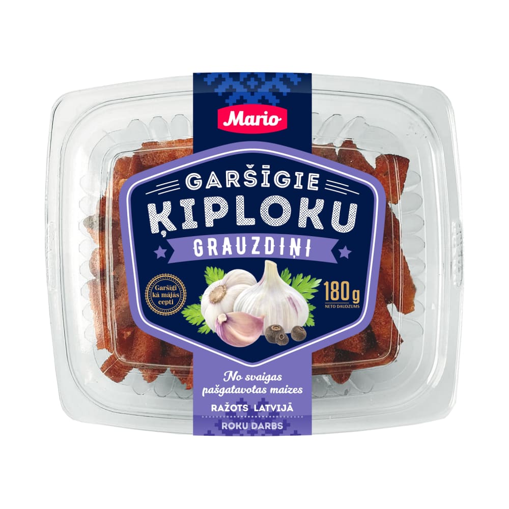 Grauzdiņi Garšīgie ķiploku 180g