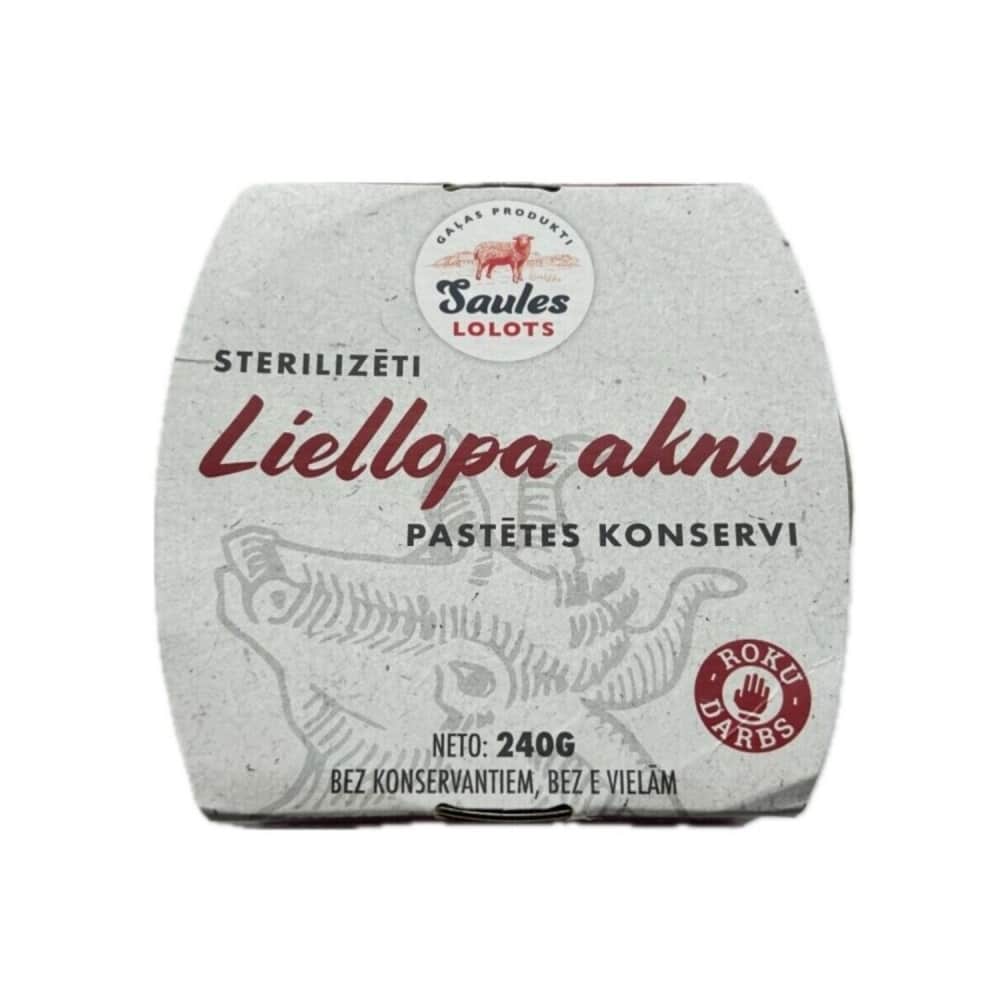 Steril. pastētes konservi liellopa aknu 240g