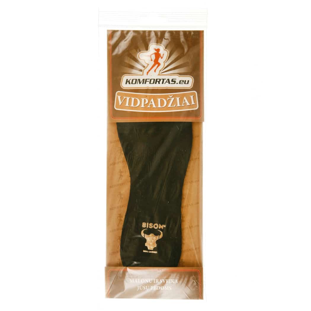 Vidpadžiai odiniai KOMFORTAS juodi,37-38