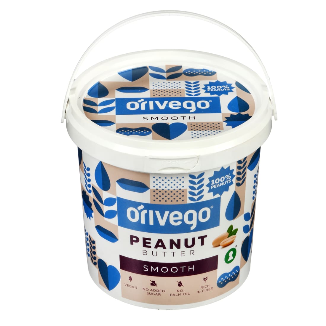 Švelnus žemės riešutų kremas ORIVEGO, 1 kg