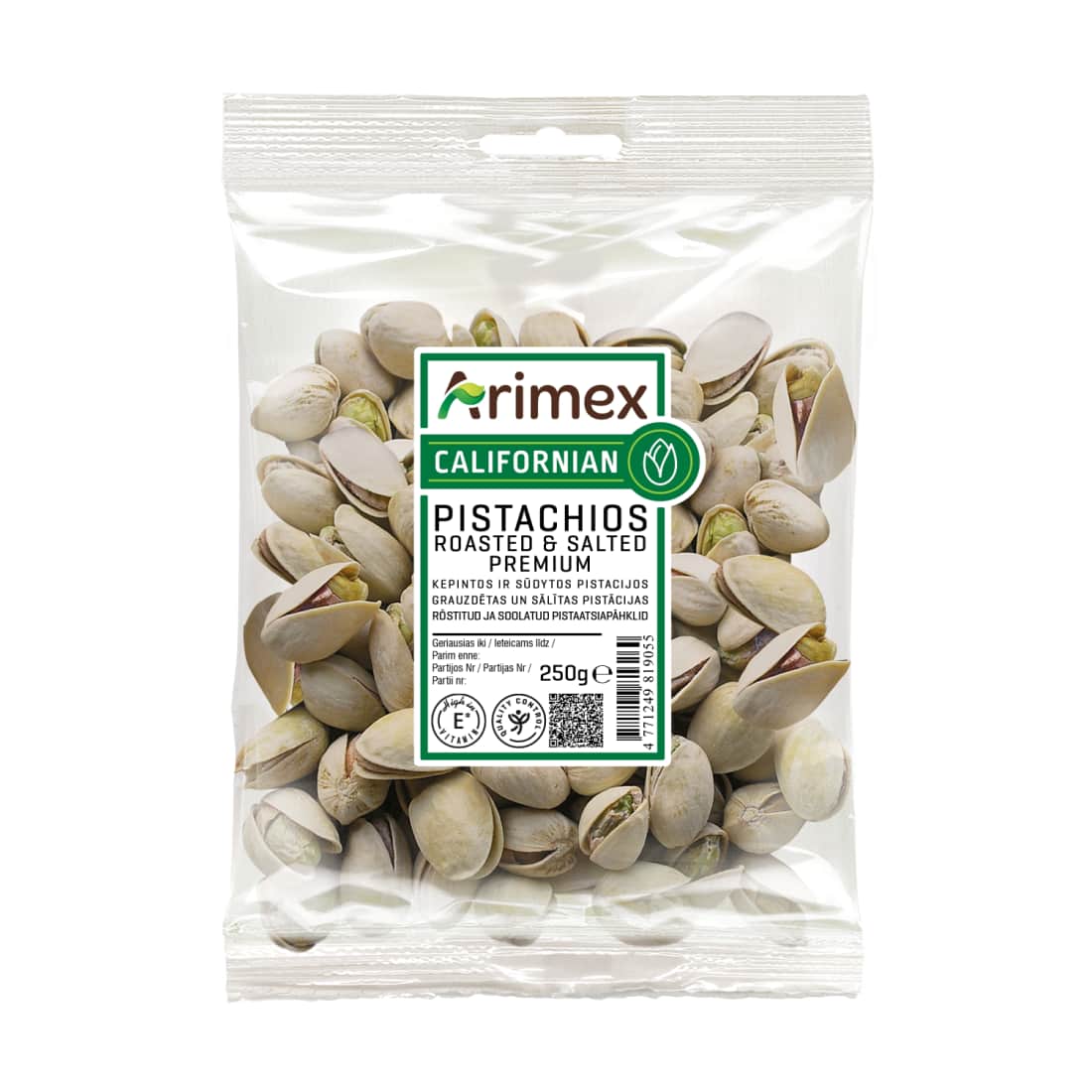 Kep. ir sūd. pistacijos ARIMEX PREMIUM,250 g