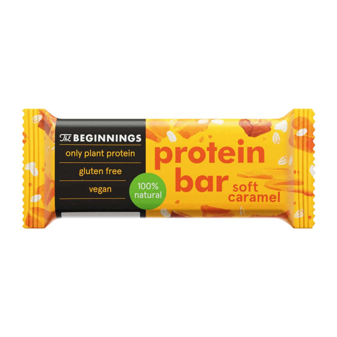 Balt. batonėlis BEGINNINGS su karamele, 50 g