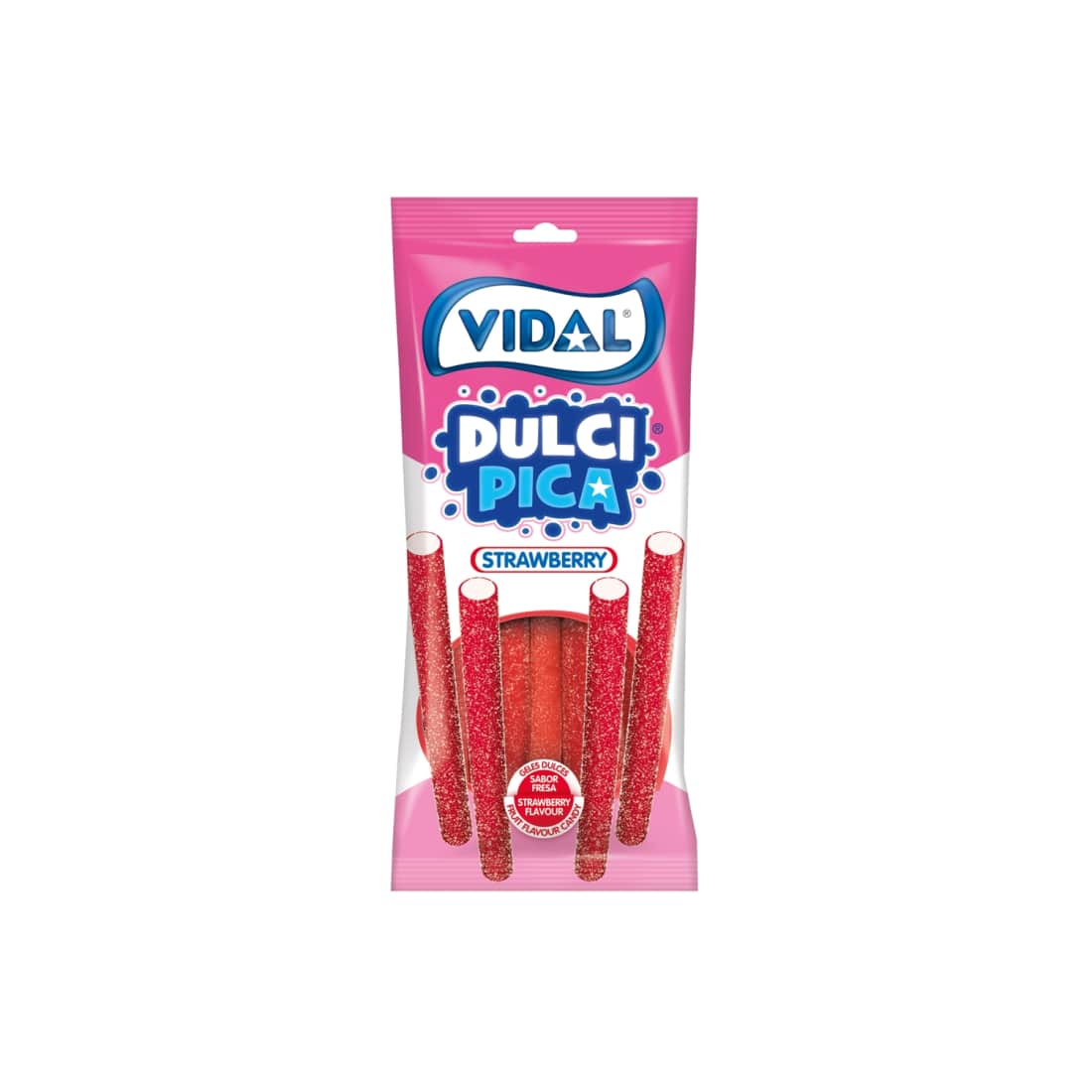 Braškių skonio guminukai VIDAL DULCI PICA,90g